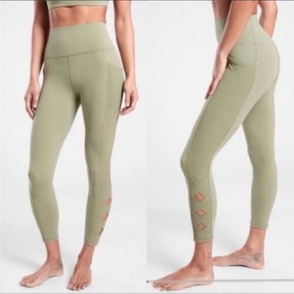 Athleta Pants - Athleta Salutation Stash Pocket II Cutout 7/8 Leggings Women Size 1X